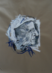 Dorothea (2013) : Acrylique sur Papier craft   136 x 100 cm.