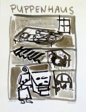 Puppenhaus (2010) : Encre sur Papier   65 x 50 cm.