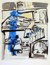 Puppenhaus (2010) : Encre sur Papier   65 x 50 cm.