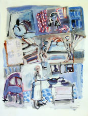 Liste de courses (2010) : Encre sur Papier   65 x 50 cm.