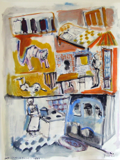 Luxe, Calme et Pouvoir d'Achat (2010) : Encre sur Papier   65 x 50 cm.