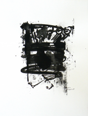 Quand le Vieux Grillon Chante 1 (2014) : Encre sur Papier   65 x 50 cm.