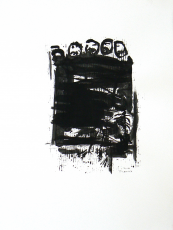 Quand le Vieux Grillon Chante 3 (2014) : Encre sur Papier   65 x 50 cm.