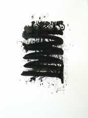 Quand le Vieux Grillon Chante 5 (2014) : Encre sur Papier   65 x 50 cm.