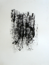 Quand le Vieux Grillon Chante 6 (2014) : Encre sur Papier   65 x 50 cm.