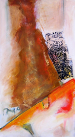 Sans Titre (2005) : Acrylique sur Toile   80 x 45 cm.