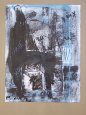 Revoir les yeux -tes yeux de fou -ces yeux sur moi (2008) : Encre sur Papier   32 x 25 cm.