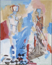 La Rencontre  (2007) : Acrylique sur Toile   50 x 40 cm.