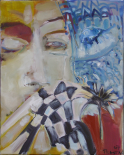 Chuchotements  (2007) : Acrylique sur Toile   50 x 40 cm.