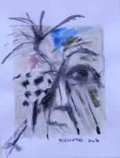 Entrevue (2007) : Craie sur Papier   33 x 25 cm.