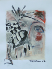 Entrevue (2007) : Craie sur Papier   33 x 25 cm.