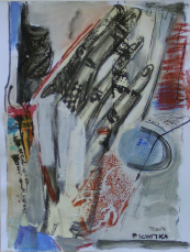 Jeu de Mains (2007) : Encre sur Papier   33 x 25 cm.