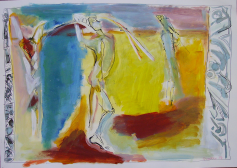 Rencontre 3 (2007) : Encre sur Papier   42 x 60 cm.