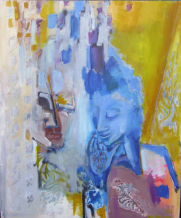 Le Rideau (2007) : Acrylique sur Toile   115 x 95 cm.