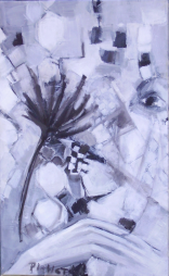 L'Entretien (2008) : Huile sur Toile   61 x 38 cm.