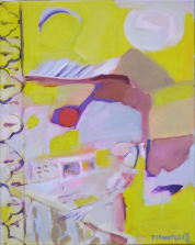 Femme Regardant Le Soleil  (2008) : Huile sur Toile   50 x 40 cm.