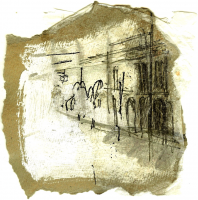 Cité 1 (2009) : Encre sur Papier   14 x 14 cm.