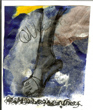 Queen 2 (2009) : Encre sur Papier   13 x 11 cm.