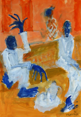 Ce N'est Pas Evident (2016) : Acrylique sur Papier   110 x 75 cm.