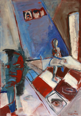 La Chambre Des Dames (2016) : Acrylique sur Papier   110 x 75 cm.