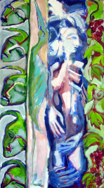 Vendanges (2011) : Acrylique sur Papier   135 x 75 cm.