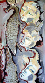 Pangolin (2011) : Acrylique sur Papier   135 x 75 cm.