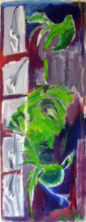 Sula Sula (2011) : Acrylique sur Papier   138 x 53 cm.