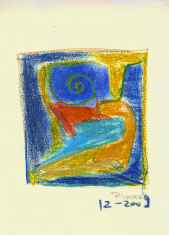 Sans titre (2009) : Craie sur Papier   28 x 21 cm.