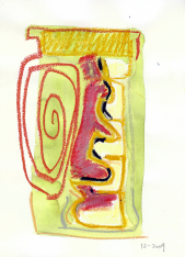 Sans titre (2009) : Craie sur Papier   28 x 21 cm.