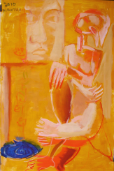 Chatbleu (2010) : Craie sur Papier   150 x 96 cm.