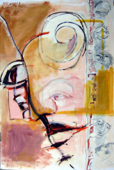 Sans Titre (2010) : Encre sur Papier   150 x 97 cm.