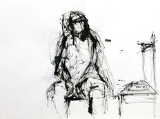 Sans Titre (1994) : Encre sur Papier   30 x 41 cm.