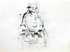 Sans Titre (1994) : Encre sur Papier   30 x 41 cm.