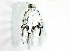 Sans Titre (1994) : Encre sur Papier   30 x 41 cm.