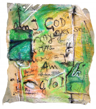 Am I god (2005) : Encre sur Papier   36 x 34 cm.