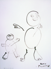 Grand et petit (2010) : Encre sur Papier   32 x 24 cm.