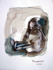 Do sous l'escalier (2010) : Encre sur Papier   32 x 24 cm.