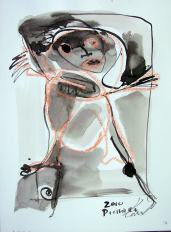 Ressort (2010) : Encre sur Papier   32 x 24 cm.