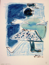 Epouvantail (2010) : Encre sur Papier   32 x 24 cm.