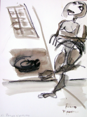 Pas de cigarette (2010) : Encre sur Papier   32 x 24 cm.