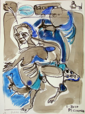 Mama Blues (2010) : Encre sur Papier   32 x 24 cm.