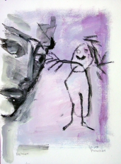 Reflet (2010) : Encre sur Papier   32 x 24 cm.