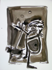 La brosse à dent (2010) : Encre sur Papier   32 x 24 cm.